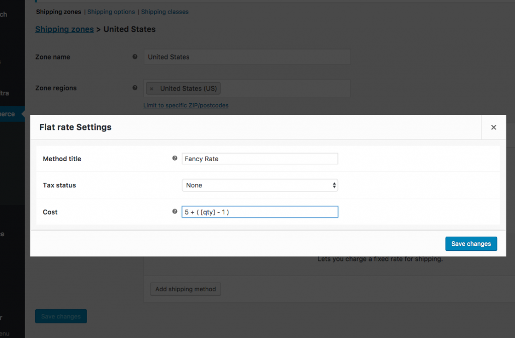 Shipping Setting - custom shipping calculation using flat rate shipping